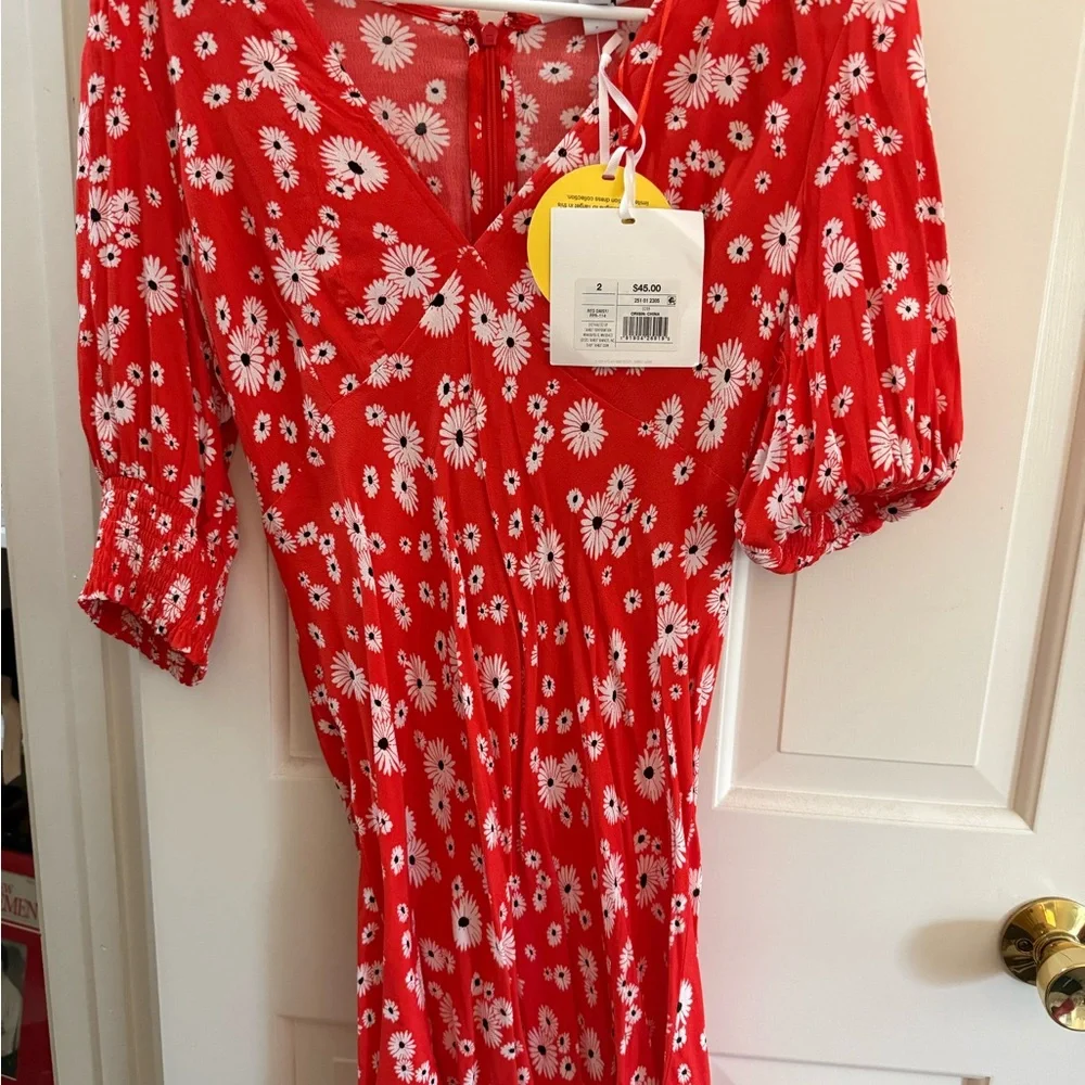 Red Floral Dress - Picture 1 of 4